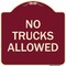 Signmission Parking Lot No Trucks Allowed Heavy-Gauge Aluminum Architectural Sign, 18" x 18", BU-1818-23419 A-DES-BU-1818-23419 - alternate 1
